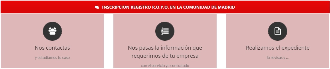 Inscripcion ROPO Madrid