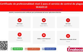 Control plagas curso 370 horas