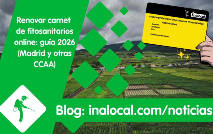 Renovar carnet de fitosanitarios online guía 2026 (Madrid y otras CCAA)