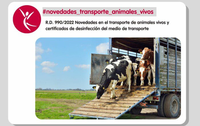 Novedades en el transporte de animales vivos y certificados de desinfección del medio de transporte