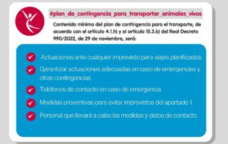 Plan de contingencia para el transporte de animales